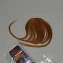 BARSDAR Real Human Hair Clip in Bangs - 100% Human Hair Clip in Bangs for Women - Auburn French Bangs Extensions Fringe with Temples Dyeable Real Hair Bangs Hairpieces - Medium Auburn