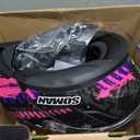 Soman Womens Motorcycle Helmet with Bluetooth - DOT Modular Motorcycle Helmets with Dual Visor, Flip Up Full Face Purple Helmet with Speaker and Mic