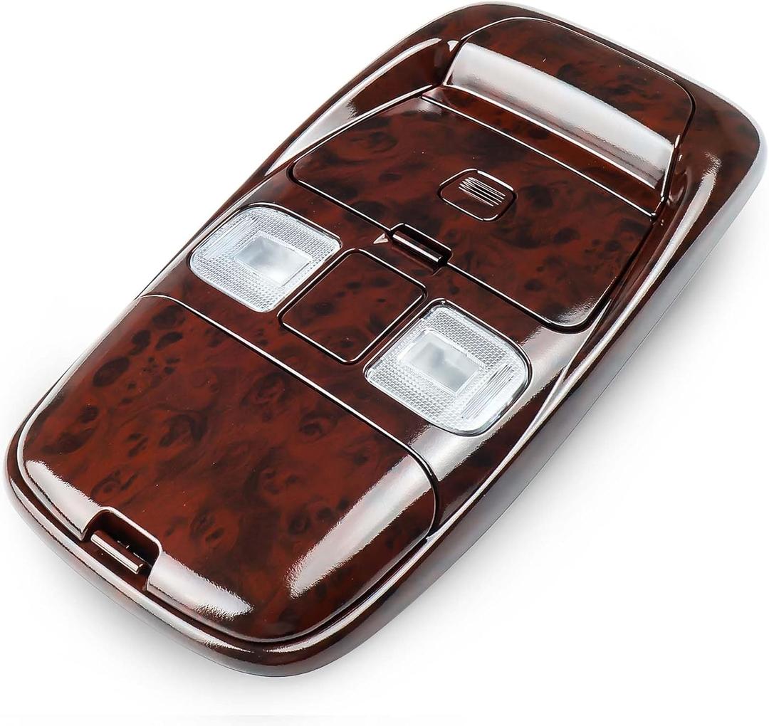 Front LED Overhead Console Assembly Fit for Dodge Ram 1500 2500 3500 1998-2002 Cab Interior Ceiling Dome Reading Light Map lights Lamp Replaces # SN96TL2AA SN94TL2AA L0021202 5013609AA (Peach wood)