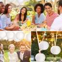 Treela 30 Pack White Chinese Japanese Paper Lanterns Decorative Hanging Round Paper Lantern Lamps for Wedding Birthday Party Decorations (10 Inch)