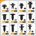 GOOACC 240PCS Bumper Retainer Clips Car Plastic Rivets Fasteners Push Retainer Kit 12 Popular Sizes Auto Push Pin Rivets Set -Door Trim Panel Fender Clips for GM Ford Toyota Honda Chrysler
