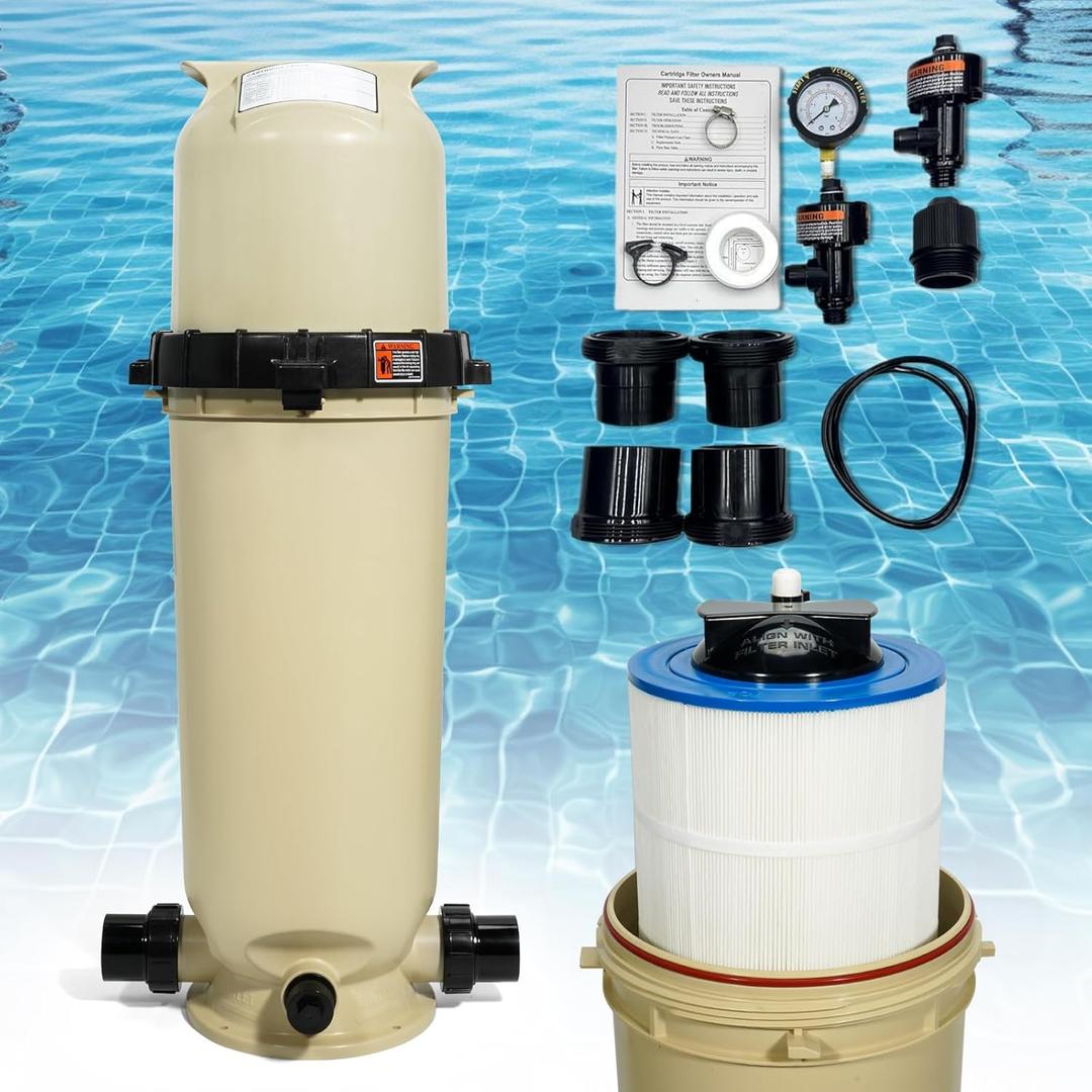 EC-160318 Cartridge Filter, Fit for Pentair Clean & Clear CC200 Cartridge Pool Filter 200 GPM | 200 Sq.Ft. - Replace for Pentair Filter Assembly with Cartridge & Gauges*2