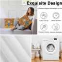 Thanksgiving Scare Crow Outdoor Waterproof Pillow Covers 16x16 Pack of 2 Vintage Pumpkin Leaf Wood Texture Decorative Outdoor Pillow Covers Square Cushion Cases for Patio Furniture Pergola Couch (Yellow Orange)