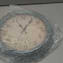 12 Inch Indoor/Outdoor Retro Waterproof Wall Clock with Thermometer,Vintage Battery Operated Silent Non Ticking Quartz Clock Wall Decorative for Kitchen/Bedroom/Living Room/Bathroom/Patio-Olive green