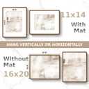 Fun Memories 16x20 Picture Frame, Solid Walnut Wood 16 x 20 Frame with Real Glass, Hard Wood 16 by 20 Photo Frame for Wall & Tabletop Display, 16x20 Picture Frame Matted to 11x14, Natural Walnut Color