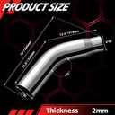 LCGP 4" Elbow Exhaust Tip,Chrome Electroplated Exhaust Pipe 4" Inlet 6" Outlet 23" Length Turndown Diesel Exhaust Tip