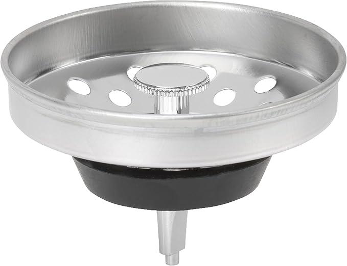 7637800T Kitchen Sink Stopper Oil Post Hole Basket Strainer, Silver And Tub Stopper