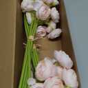 Floroom Ranunculus Artificial Flowers 18 Pcs Blush Faux Silk Mini Ranunculus Bulk Fake Wedding Filler Flowers for DIY Pink Bouquets, Centerpieces, Bridal Shower Decorations & Arrangements