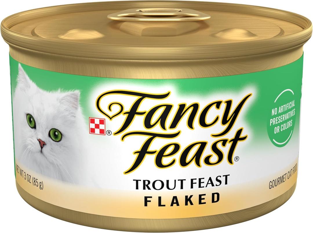 Purina Fancy Feast Wet Cat Food Flaked Trout Feast - (Pack of 24) 3 oz. Cans (EXP 05/12/27)
