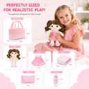 Tezituor Baby Doll Playset with Carrier,Baby Doll Accessories with Dolls | Soft Baby Doll Care Toys with Bassinet,Portable Feeding and Caring Set,Babies Pretend Play Toy Set,Gifts for Kids Baby Girls