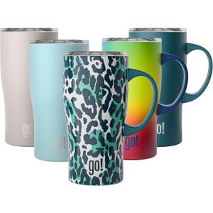 20oz Stainless Steel Handle Tumbler with Triple Insulation & Copper Lining  Keeps Coffee Hot for 6 Hours & Drinks Cold for 18  Spill-Resistant Press-On Lid with Sliding Sip Design (Multi Animal)