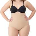 Maidenform Women's High-Waisted Shapewear Panties with Tummy Control (X-Large, Latte Lift)