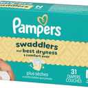 Pampers Baby Diapers - Swaddlers - Size 0, 31 Count, Ultra Absorbent Disposable Newborn Diaper