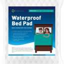 Soft Quilted Underpad for Bed Protection with Secure Side Tucks - Absorbent Washable Leak Proof Barrier for Incontinence - for Adults (Queen Size Bed Pad) - by BrightCare (Queen (38 x 64 Inch))