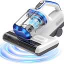 JPHYLL Mattress Vacuum Cleaner, 16Kpa Bed Vacuum Cleaner with 253.7nm UV-C Light, 30000 RPM/Min Dual Brushroll Rotation & Ultrasonic Tech, 10'' Dual Widened Suction Port, 500W, Corded
