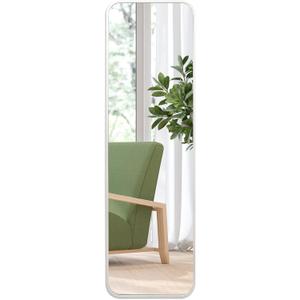 Giftgarden 14”x47” White Full Length Mirror Aluminum Frame, 47” Long Full-Mirror Tall Dressing Mirror, Wall Mounted or Hanging Over Door for Bedroom Bathroom Closet