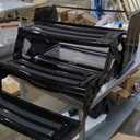 Lippert Components 432687 24' Radius Corner Manual Step - Triple, 7' Rise , Black