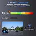 Dash Cam Front and Rear,4K UHD Dual Dash Camera for Cars,Built-in 5G WiFi GPS,64GB Card,170Wide Angle,Car Camera with 3.2" Screen,Night Vision,App Control,Loop Recording,HDR,24H Parking Mode