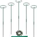 5 Pcs Plant Support Stakes, 30 Inch (15.75"+15.75") Tall Single Stem Plant Sticks, Garden Stake for Indoor Outdoor Flowers Amaryllis Tomatoes Peony Lily Rose Narcissus
