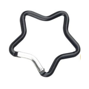 Aluminum Star Shape Carabiner Clip Spring Snap Hook Keyring Carabiners Keychains Outdoor Accessories (2.6 Inch) (Small Star Random 9 P)