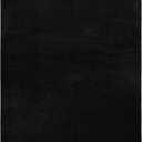 Garland Rug Gramercy Washable Bath Rug  Soft, Plush, Absorbent, Quick-Dry, Durable, Cut-to-Size Unbound Edges for Easy Cutting, 5 ft. x 6 ft., Black