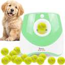 Automatic Dog Ball Launcher for Dogs with 10 Balls, Rechargeable Fetch Toy