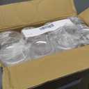 PeacePeo 32 OZ Plastic Jars,16 Pcs Clear Plastic Jars with White Lids Round Empty Storage Jar Wide Mouth Refillable Storage Container with Lids for Household and Kitchen Food Organizing