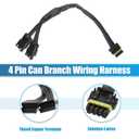 X AUTOHAUX Car Bus EFI Y Splitter Cable 558-465 for Holley EFI for Terminator X for Sniper EFI System for Dominator TERMX-Y-6 Can Bus Y-Splitter Harness 1 to 2 Converter Nylon Braided Tube
