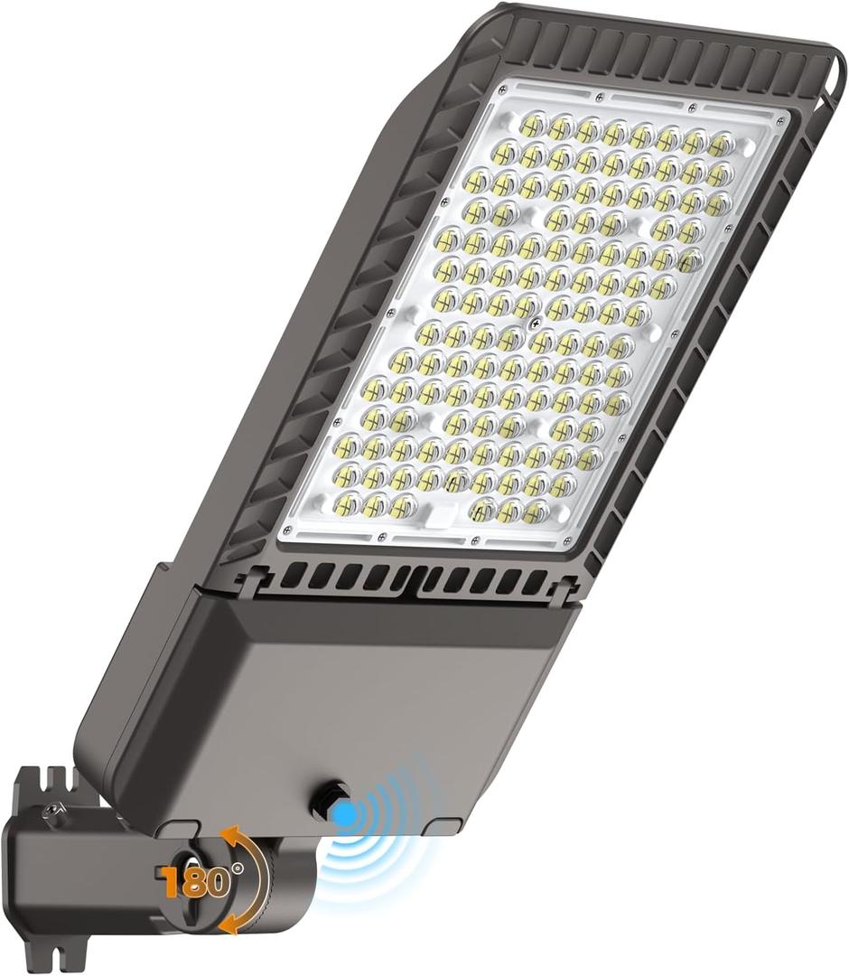 AIKVSXER 340W LED Parking Lot Light 85000LM 6000K Daylight Dusk to Dawn Photocell Commercial Outdoor Lighting, IP65 Waterproof 11 Years Lifespan for Parking Street Yard Garage Warehouse 1 Pack