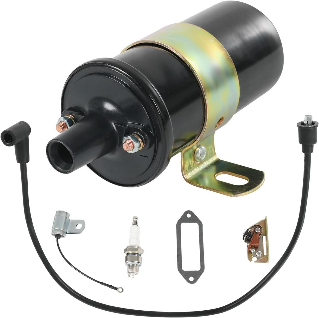 Ignition Parts Kit - Coil, Points, Condenser, Spark Plug Wire Fit For K90 K141 K161 K181 K241 K301 Replacement for Kohler OEM