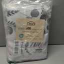 JSD 100% Cotton Floral Sheet Set King, 300 Thread Count Printed Sateen Sheets, Soft Breathable Cooling Bed Sheets Deep Pocket, Grey White (White Black Herbs)