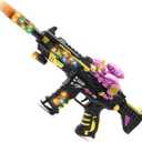 Dinosaur Light Up Toy Gun with Sound Effects, Noise-Making Gun Toys for Kids Indoor/Outdoor Play & Halloween Costume, Christmas Birthday Dinosaur Gifts for 3 4 5 6 7 Year Old Boys Toddlers (Black-green)