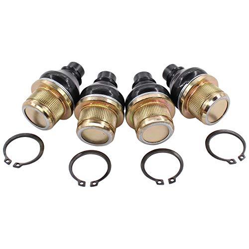 NewYall 4 Pack Upper Lower Ball Joint for Arctic Cat 250 300 366 375 400 425 450 454 500 550 650 700 Alterra 500 Prowler HDX 500/HDX 700/XT 550/XT 700/XTX 700/XTZ 1000 Thunder Cat XC450