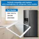DA67-02417A Upper Refrigerator Fresh Food Glass Shelf Compatible with samsung RH25H5611SR RS25H5111SG RS25J500DSG RS261MDBP RS261MDRS RS265TDRS RS25H5000SR RS263TDRS RS267TDRS etc Refrigerator