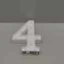 Pooqla Large Light Up Numbers for 4th Birthday Decorations, 12.6 in Tall White Plastic Marquee Numbers Party Decor, Gift for Girls Boys Night Light Wedding Anniversary Decor, Cool White Big Number 4