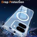 FNTCASE for Google Pixel 10-Pro-Fold Case: Magnetic Clear Military Grade Shockproof Anti Yellowing Slim Phone Cover, Protective Rugged Case for Pixel 10 Pro Fold, Clear
