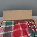 Mud Pie Red and Green Christmas Throw Blanket, 60" x 50"