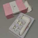 Waterproof Facial Cleansing Spin Brush Set with 5 Exfoliating Brush Heads - Electric Face Scrubber Cleanser Brush by CLSEVXY - Face Brush for Gentle Exfoliation and Deep Scrubbing (Blush)