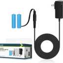 Lenink AC Power Supply Adapter for AA Battery, Replace 2 AA Battery for Pumpkin Lantern, LED Light, Thermostat, Table Lamp, Motion Sensor Trash Can (Black)