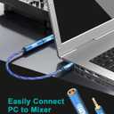 EMK 1/4 to 3.5mm Adapter, 1/4" Female to 1/8" Male Stereo Audio Adapter for Speaker,Amplifiers, Guitar, Home Theater Devices, Laptop, Headphones (6.6FT/2M)