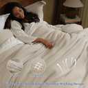 David's Home Cotton Muslin Comforter Set King Size, Soft Lightweight Breathable Cozy Skin-Friendly, 3PCS Linen Like Gauze Bedding with Pillow Shams, Aesthetics Home Decor & Giftable, Natural