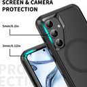 for Galaxy S25 Plus/S24 Plus Case[Compatible with MagSafe] [Shockproof] [3-Layer] Full Body Protection Rugged Heavy Duty Cover Case for Galaxy S25+/S24+ 5G,Black