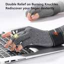 SueStar Arthritis Gloves with Removable Wrist Strap, Strengthen Compression Gloves for Arthritis, Carpal Tunnel Pain Relief, Rheumatoid, Tendonitis, Fingerless Computer for Women(XS)