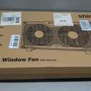 shinic Twin Window Fan with 9-Inch Blades Reversible Airflow, 3 Speeds, Thermostat Control, Fits 23.8"-37" Windows, Window Exchaust Fans for Home Bedroom, ETL Certified, 23.8"W x 4.0"D x 12.2"H