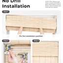 2pcs UNISHADES No Drill Cordless Bamboo Roman Shades, 24×64 in, Natural