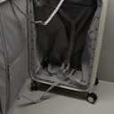 Hanke 24Inch Expandable Luggage Top Opening Medium Checked Luggage Hard Shell Suitcases with Wheels Travel Luggage Rolling Suitcase with Cup Holder(Smoke White)