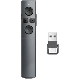 Presentation Clicker Wireless Presenter Remote Clicker, Clicker for Powerpoint Presentations,2-in-1 USB A/USB C Powerpoint Clicker for Google Slide Advancer & Volume Control, Presenter Remote for Mac