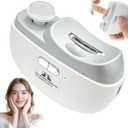 Automatic Electric Nail Clipper for Adults Seniors, 2-Speed Adjustable Smart Auto Nail Clipper Trimmer with Polisher & LED Light, Strong Power USB Rechargeable Toenail Fingernail Nail Cutter White