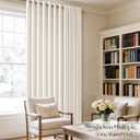Natural Linen 102 Inch Curtains 72 Inch Width for Living Room Divider Light Filtering Semi Sheer Extra Wide Patio Curtains for Sliding Door Balcony Floor to Ceiling Window 72x102 1 Panel