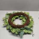 Eucalyptus Wreaths for Front Door 24", Handmade Green Leaves Wreath for Summer, Spring and All Seasons, Greenery Floral Wreath for Wall and Outside